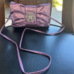 Iman metallic purple purse